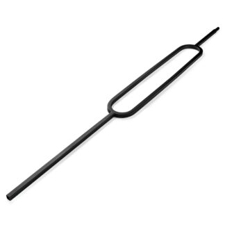 Metal Matt Black Oval Design Spindle 12.5mm
